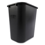 Load image into Gallery viewer, Deskside Plastic Wastebasket, 7 Gal, Plastic, Black
