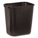 Load image into Gallery viewer, Deskside Plastic Wastebasket, 7 Gal, Plastic, Black