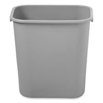 Load image into Gallery viewer, Deskside Plastic Wastebasket, 7 Gal, Plastic, Gray