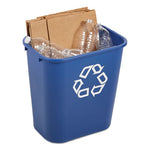 Load image into Gallery viewer, Deskside Recycling Container, Medium, 28.13 Qt, Plastic, Blue