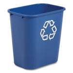 Load image into Gallery viewer, Deskside Recycling Container, Medium, 28.13 Qt, Plastic, Blue