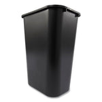 Load image into Gallery viewer, Deskside Plastic Wastebasket, 10.25 Gal, Plastic, Black