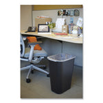 Load image into Gallery viewer, Deskside Plastic Wastebasket, 10.25 Gal, Plastic, Black