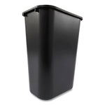 Load image into Gallery viewer, Deskside Plastic Wastebasket, 10.25 Gal, Plastic, Black