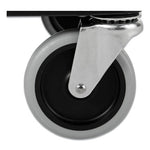 Load image into Gallery viewer, Utility Cart With Locking Doors, Plastic, 3 Shelves, 200 Lb Capacity, 33.63" X 18.63" X 37.75", Black