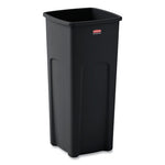 Load image into Gallery viewer, Untouchable Square Waste Receptacle, 23 Gal, Plastic, Black