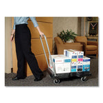 Load image into Gallery viewer, Triple Trolley Platform Truck With Angled-loop Handle, 500 Lb Capacity, 20.5 X 32.5 X 35, Black
