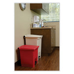 Load image into Gallery viewer, Indoor Utility Step-on Waste Container, 8 Gal, Plastic, Red
