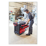 Load image into Gallery viewer, Five-drawer Mobile Workcenter, 32.63w X 19.9d X 33.5h, Black Plastic Top