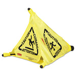 Load image into Gallery viewer, Multilingual Pop-up Safety Cone, 3-sided, Fabric, 21 X 21 X 20, Yellow