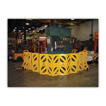 Load image into Gallery viewer, Portable Mobile Safety Barrier, Plastic, 13 Ft X 40", Yellow