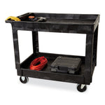 Load image into Gallery viewer, Service/utility Carts, Plastic, 2 Shelves, 500 Lb Capacity, 24" X 40" X 31.25", Black