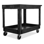 Load image into Gallery viewer, Service/utility Carts, Plastic, 2 Shelves, 500 Lb Capacity, 24" X 40" X 31.25", Black