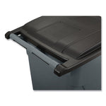 Load image into Gallery viewer, Square Brute Rollout Container, 50 Gal, Molded Plastic, Gray