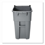 Load image into Gallery viewer, Square Brute Rollout Container, 50 Gal, Molded Plastic, Gray