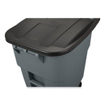 Load image into Gallery viewer, Square Brute Rollout Container, 50 Gal, Molded Plastic, Gray