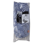 Load image into Gallery viewer, Cotton/synthetic Cut-end Blend Mop Head, 24 Oz, 1" Band, Blue, 12/carton