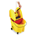 Load image into Gallery viewer, Wavebrake 2.0 Bucket/wringer Combos, Down-press, 35 Qt, Plastic, Yellow