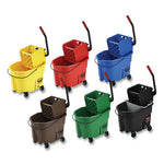 Load image into Gallery viewer, Wavebrake 2.0 Bucket/wringer Combos, Down-press, 35 Qt, Plastic, Blue