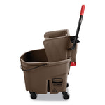 Load image into Gallery viewer, Wavebrake 2.0 Bucket/wringer Combos, Side-press, 35 Qt, Plastic, Brown