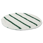 Load image into Gallery viewer, Low Profile Scrub-strip Carpet Bonnet, 19" Diameter, White/green, 5/carton