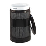 Load image into Gallery viewer, Classics Perforated Open Top Receptacle, 51 Gal, Steel, Black