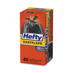 Load image into Gallery viewer, Easy Flaps Trash Bags, 30 Gal, 1.05 Mil, 30" X 33", Black, 40/box