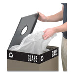 Load image into Gallery viewer, Public Square Recycling Receptacles, Can Recycling, 37 Gal, Steel, Black