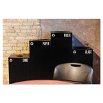 Load image into Gallery viewer, Public Square Recycling Receptacles, Paper Recycling, 42 Gal, Steel, Black
