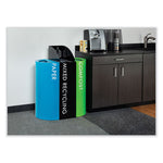 Load image into Gallery viewer, Mixx Recycling Center Half-round Receptacle, 23 Gal, Steel, Green, Ships In 1-3 Business Days