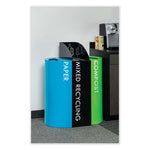 Load image into Gallery viewer, Mixx Recycling Center Rectangular Receptacle, 29 Gal, Steel, Blue, Ships In 1-3 Business Days