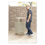 Load image into Gallery viewer, Canmeleon Recessed Panel Receptacles, Side-open, 38 Gal, Polyethylene, Tan, Ships In 1-3 Business Days