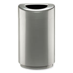 Load image into Gallery viewer, Open Top Round Waste Receptacle, 30 Gal, Steel, Silver, Ships In 1-3 Business Days