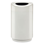 Load image into Gallery viewer, Open Top Round Waste Receptacle, 30 Gal, Steel, White, Ships In 1-3 Business Days