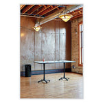 Load image into Gallery viewer, Open Top Oval Waste Receptacle, 14 Gal, Steel, White, Ships In 1-3 Business Days