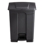 Load image into Gallery viewer, Large Capacity Plastic Step-on Receptacle, 17 Gal, Plastic, Black