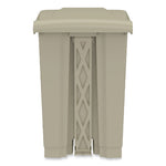 Load image into Gallery viewer, Plastic Step-on Receptacle, 12 Gal, Plastic, Tan, Ships In 1-3 Business Days