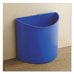 Load image into Gallery viewer, Desk-side Recycling Receptacle, 3 Gal, Plastic, Black/blue