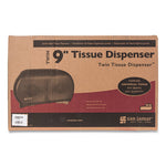 Load image into Gallery viewer, Twin 9" Jumbo Tissue Dispenser, Classic, 19 X 5.25 X 12, Transparent Black Pearl