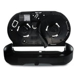 Load image into Gallery viewer, Twin 9" Jumbo Bath Tissue Dispenser, Summit, 20.07 X 5.88 X 11.9, Black/faux Stainless Steel