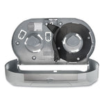 Load image into Gallery viewer, Twin 9" Jumbo Bath Tissue Dispenser, Summit, 19.25 X 6 X 12.25, Faux Stainless Steel