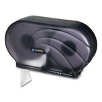 Load image into Gallery viewer, Twin 9" Jbt Toilet Tissue Dispenser, Oceans, 19 X 5.25 X 12, Transparent Black Pearl