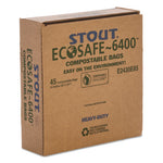 Load image into Gallery viewer, Ecosafe-6400 Bags, 13 Gal, 0.85 Mil, 24" X 30", Green, 45/box