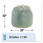 Load image into Gallery viewer, Ecosafe-6400 Bags, 30 Gal, 1.1 Mil, 30" X 39", Green, 48/box