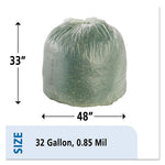 Load image into Gallery viewer, Ecosafe-6400 Bags, 32 Gal, 0.85 Mil, 33" X 48", Green, 50/box