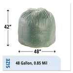 Load image into Gallery viewer, Ecosafe-6400 Bags, 48 Gal, 0.85 Mil, 42" X 48", Green, 40/box