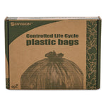 Load image into Gallery viewer, Controlled Life-cycle Plastic Trash Bags, 13 Gal, 0.7 Mil, 24" X 30", White, 120/box