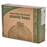 Load image into Gallery viewer, Controlled Life-cycle Plastic Trash Bags, 39 Gal, 1.1 Mil, 33" X 44", Brown, 40/box