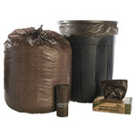 Load image into Gallery viewer, Controlled Life-cycle Plastic Trash Bags, 39 Gal, 1.1 Mil, 33" X 44", Brown, 40/box