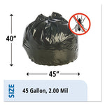 Load image into Gallery viewer, Insect-repellent Trash Bags, 45 Gal, 2 Mil, 40" X 45", Black, 65/box